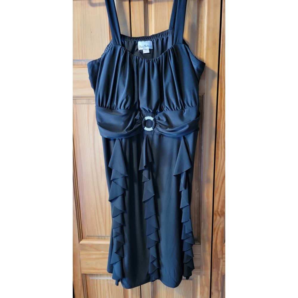 Olivia Matthew's Plus Size Black Dress knee length